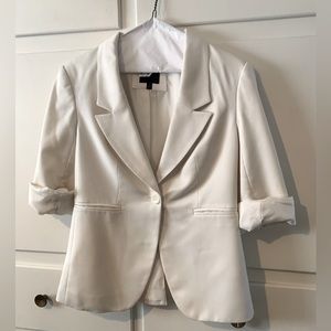 The Limited White Cropped Blazer